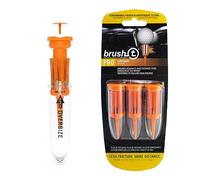 Brush T - Juego de 3 Camisetas de Golf de Gran tamaño (2,4 Pulgadas), Baja fricción, más Distancia, Altura Constante, Color Naranja