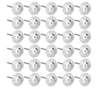 Brush Wheel Flat Mini Wood Carving Removal Polishing Tools 30Pcs Durable Abrasive Brush Set For Metal Wood Leather Polishing Inner Diameter 3mm Outer Diameter 25mm (alambre de acero)