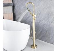 Brushed d - Grifo mezclador independiente con ducha y cuello de cisne, 2 modos, rotación de 360° para mejorar el baño