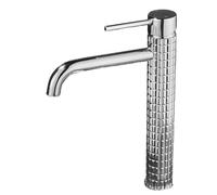 Brushed Gold All Copper Light Luxury Basin Faucet Home Hotel Bathroom Bathroom Cabinet Hot And Cold Washbasin Faucet Anti-splash(Silver B)