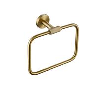 Brushed Gold Bathroom Accessories Towel Bar Bath Robe Hook Brass Knurled Bathroom Hardware Set Shelf for Towels Paper Tissue,Kit,60 (Towel Ring)