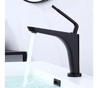 Brushed Gold Creative Full Copper washbasin Hot and Cold washbasin Faucet Faucet Household Toilet Golden washbasin, Black Version