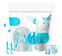 Brushee Cepillo de Dientes Viaje Desechable 4 en 1 con Pasta, 36 Pack