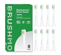 Brushmo Cabeza 6073 compatibles con Philips Sonicare Cabezales W2 Optimal White Electrica de Cepillo de Dientes , Mini Blanco, 8 pack