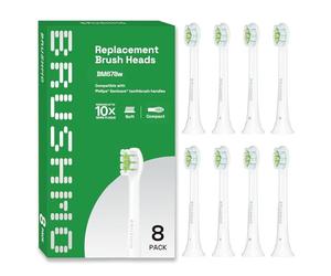 Brushmo Cabeza 6073 compatibles con Philips Sonicare Cabezales W2 Optimal White Electrica de Cepillo de Dientes , Mini Blanco, 8 pack
