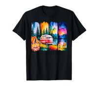 Brushstroke - Camping - Modo Camping - Senderismo y Campin Camiseta