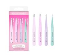 Brushworks Brushworks Hd 4 Piece Combination Tweezer Set - Pastels