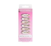 Brushworks Clips Sin Pliegues con Copos Dorados, 6 Piezas, Aptos para Todo Tipo de Cabello