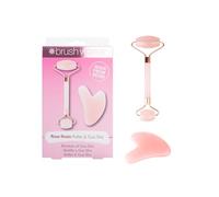 Brushworks Cuarzo Rosa y Gua Sha Set 2 Piezas 70 g
