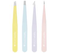 Brushworks Brushworks Hd 4 Piece Combination Tweezer Set - Mixed