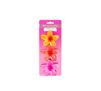 Brushworks Horquillas con forma de flor de colores vivos (3 unidades)