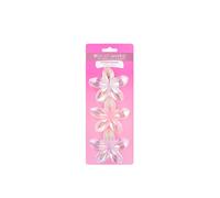 Brushworks Horquillas con forma de flor esmerilada, paquete de 3
