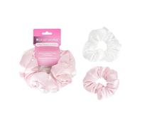 Brushworks Large Cloud Scrunchies - Pink & White (2 pack)