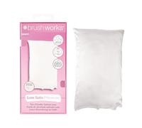 Brushworks Luxe White Satin Pillowcase - Luxuriously Soft Satin, Helps to Reduce Frizz and Sleep Creases, Cooling and Breathable for Restful Nights, With a Discreet Concealed Zip, Standard 50x75cm Fit