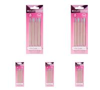 Brushworks Palitos de Cristal para Cutículas, Pack de 8, Doble Punta, Cuidado de Uñas (Paquete de 5)