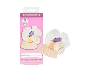 Brushworks Set de 24 Piezas de Esponja de Maquillaje Diferente 21 g (5060455141142)