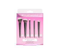 Brushworks Set de brochas de maquillaje de viaje On-The-Go