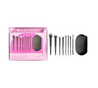 Brushworks Signature Makeup Brush Set - Everyday Makeup Essentials, 8 Brushes & 1 Makeup Bag, Face & Eye Makeup Brushes, Super Soft Synthetic Bristles, Perfect Beginner & Gift Set