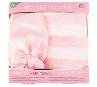 Brushworks Toalla de pelo de lujo y gorro de ducha