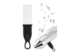 Brusque Guiro - rascado- estilo peine para percusión latina, diseño antideslizante óxido | Cepillo raspador en Guio duradero de grupo concierto, accesorio musical les percussio