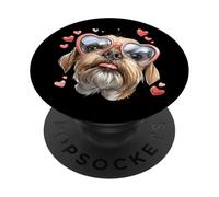 Brussels Griffon Dog - Gafas de Sol para el día de San Valentín PopSockets PopGrip Adhesivo