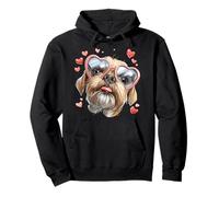 Brussels Griffon Dog - Gafas de Sol para el día de San Valentín Sudadera con Capucha
