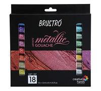 Brustro Artists' Metallic Gouache - Juego de 18 x 12 ml