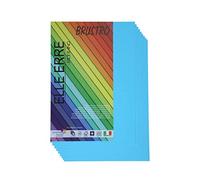 BRUSTRO Elle Erre - Cartulina para manualidades, tamaño A4, 220 g/m², color cielo, 9 hojas, color azul lago profundo, ideal para escuelas, artistas de póster, con colores pastel, antracita, caligrafía