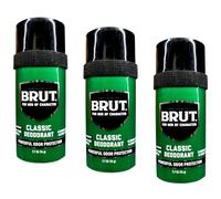 BRUT Brut Deodorante 2.25 Oncia solida rotonda Classic (66ml) (3 Pack)