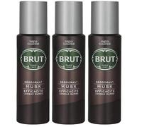 Brut Desodorante Body Spray almizcle largo duree 200 ml (3 unidades)