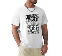 Brutal Truth In Grind We Trust Extreme Metal Band Grind Core Mens Outdoor Graphic T Shirt White M