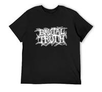 Brutal Truth Logo Unisex 100% Cotton Short-Sleeve T-Shirts Black XXXL