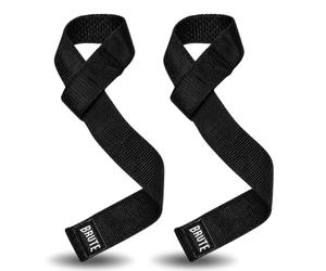 BRUTE Straps Gym Correas Agarre Gimnasio Heavy Lifting Wrist Straps Peso Muerto Mancuernas Remo Muñecas Nailon Sin Acolchado Resistencia Superior Levantamientos Pesados