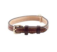 Brute Strength - Lujoso Collar de Cuero para Perros - Marrón - S - (26-33 cm) x 1,5cm