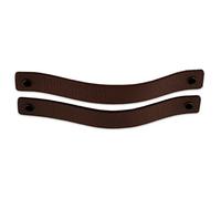 Brute Strength - Tirador de cuero para muebles - Marrón castaño - 2 unidades - 20 x 2,5 cm - Asa de armario, Asa de puerta - Asas de cuero, para cocina, baño, armarios, tocador, madera