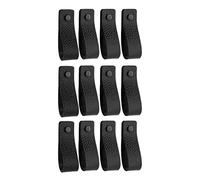 Brute Strength - Tirador de cuero para muebles - Negro - 24 piezas - 16,5 x 2,5 cm - Asa de armario, Asa de puerta - Asas de cuero, para cocina, baño, armarios, vestidor, madera