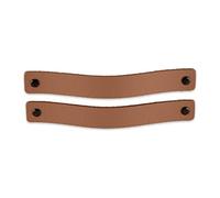 Brute Strength - Tirador de cuero para muebles - Taupe - 2 piezas - 20 x 2,5 cm - Asa de armario, Asa de puerta - Asas de cuero, para cocina, baño, armarios, vestidor, madera