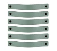 Brute Strength - Tirador de cuero para muebles - Verde Pálido -12 piezas - 20 x 2,5 cm - Asa de armario, Asa de puerta - Asas de cuero, para cocina, baño, armarios, tocador, madera