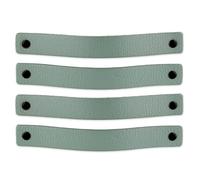 Brute Strength - Tirador de cuero para muebles - Verde Pálido -4 piezas - 20 x 2,5 cm - Asa de armario, Asa de puerta - Asas de cuero, para cocina, baño, armarios, tocador, madera