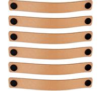 Brute Strength - Tiradores de cuero para muebles - Naturel - 12 piezas - 25 x 3 cm - Tirador de armario, tirador de puerta para cocina, baño, armarios, cómoda, madera