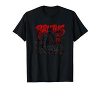 Bruto Julio César Historia Romana IDUS de Marzo Camiseta gráfica económica, Hombre, Negro, S