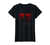 Bruto Julio César Historia Romana IDUS de Marzo Camiseta gráfica económica, Mujer, Negro, L