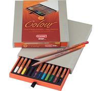 Bruynzeel Design Juego Profesional de 12 Lápices de Colores en Caja | Lápices de Artista para Dibujar, Esbozar y Colorear