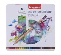 Bruynzeel Expression Watercolor Pencils Set of 24 + Brush in Tin | Lápices solubles en agua para adultos, Bullet Journaling