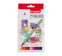 Bruynzeel Fineliner Set de 24 Colores | Bolígrafos para Escribir, Dibujar, Bullet Journaling, Libros para Colorear para Adultos