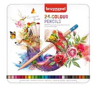 Bruynzeel Juego de 24 lápices de colores Expression en lata para dibujar, colorear libros para adultos, bullet journaling