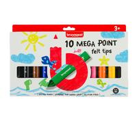 Bruynzeel Mega point felt tip set 10 colours (Importación USA)