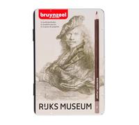 Bruynzeel & Rijksmuseum Juego profesional de 12 lápices de grafito en lata para esbozar y dibujar | Rembrandt van Rijn