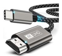 BRV Explorer Cable USB C a HDMI de 2 m, 4K USB tipo C a HDMI, Thunderbolt 3/4 a HDMI, compatible con iPhone 16/15 Series, MacBook Pro/Air/Mini, Surface, iPad Pro/Air, Galaxy S24/S23/S22