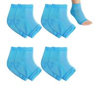 BrvDrn Calcetines con almohadilla para el talón, protección del talón para zapatos, protector de talón de silicona, calcetines deportivos azules para talón, 4 pares, ideales para tacones secos y larga
